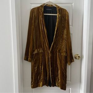 ZARA Gold Velvet jacket US Size XS